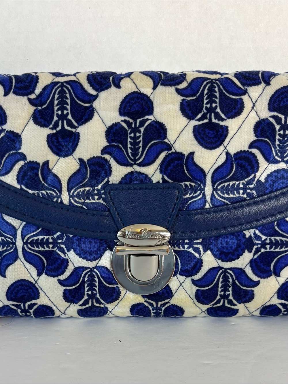 Vera Bradley Quilted Blue Floral Print Women's Clutch - Designer Inspired